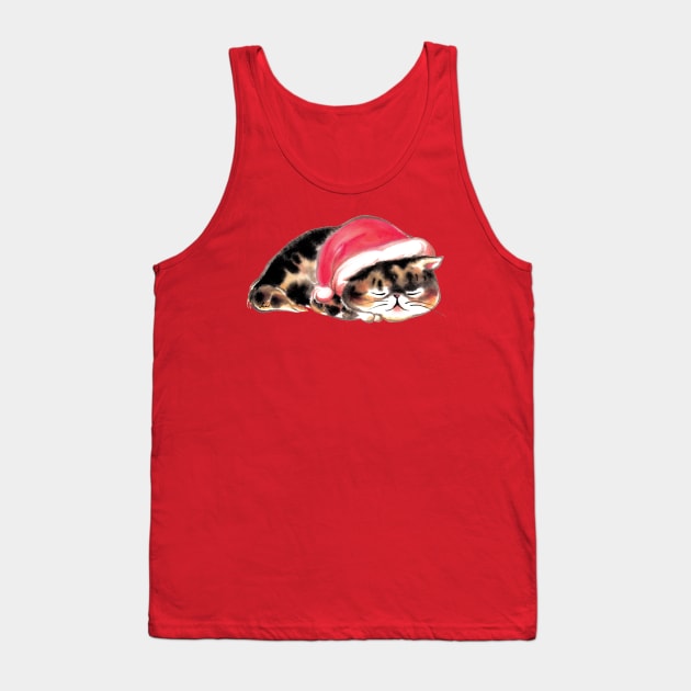 Xmas sleeping cat Tank Top by juliewu